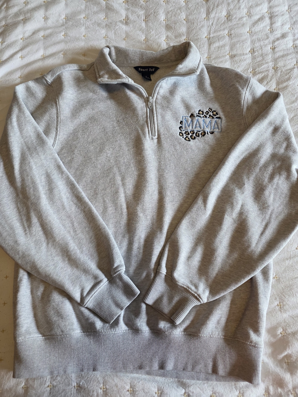 Sport-Tek Gray 'MAMA' Half-Zip Sweatshirt